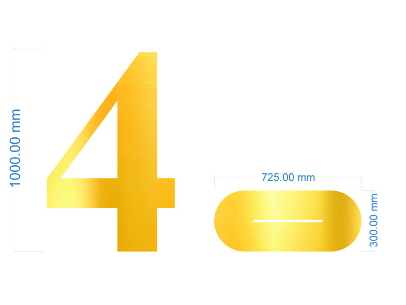 Cifre Plexiglas cu Suport 100 cm